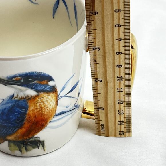 Heinen Delfts Blauw Coffee Tea Cup Mug Golden Ear Kingfisher Beautiful Fun Mug - Picture 7 of 8